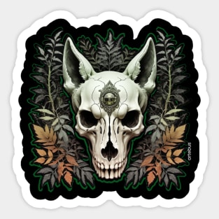 wolf skull forest dark magic Sticker